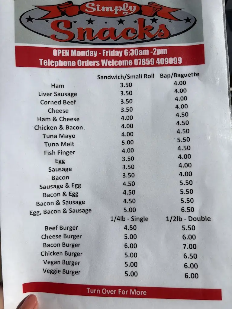 Menu_Simply Snacks_West Drayton_image_1