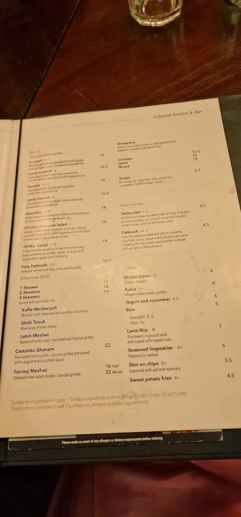Menu_Teta's_Belsize Park_image_1
