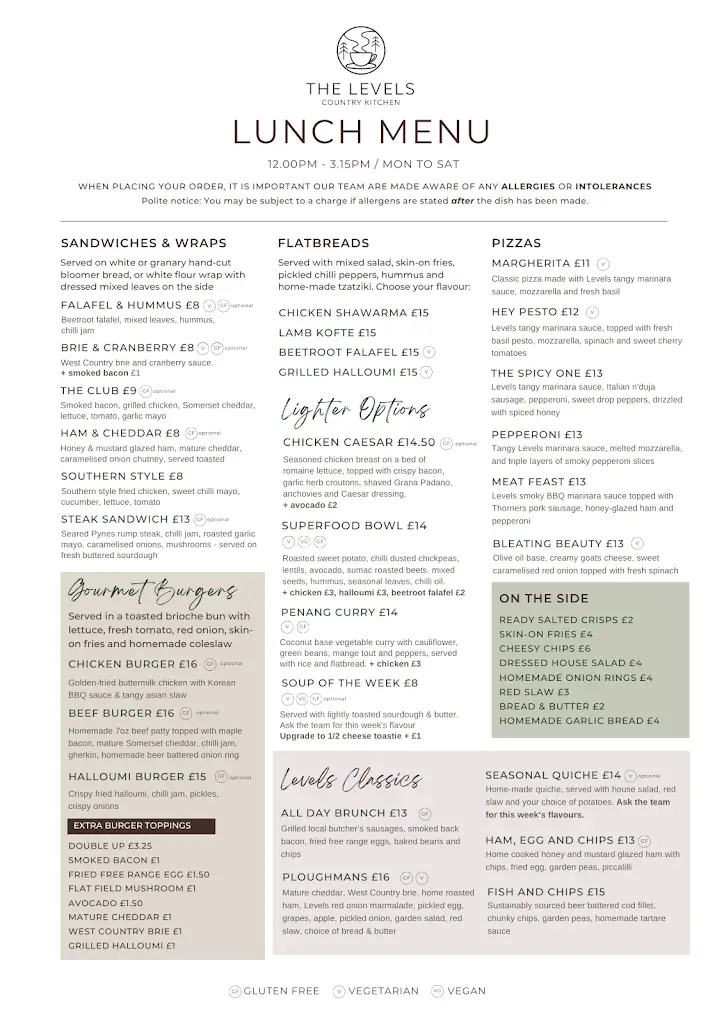 Menu_The Levels Country Kitchen_Westonzoyland_image_1