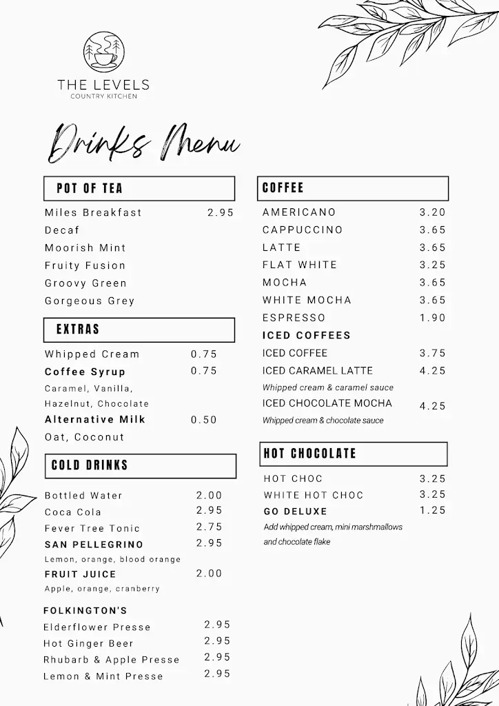 Menu_The Levels Country Kitchen_Westonzoyland_image_2