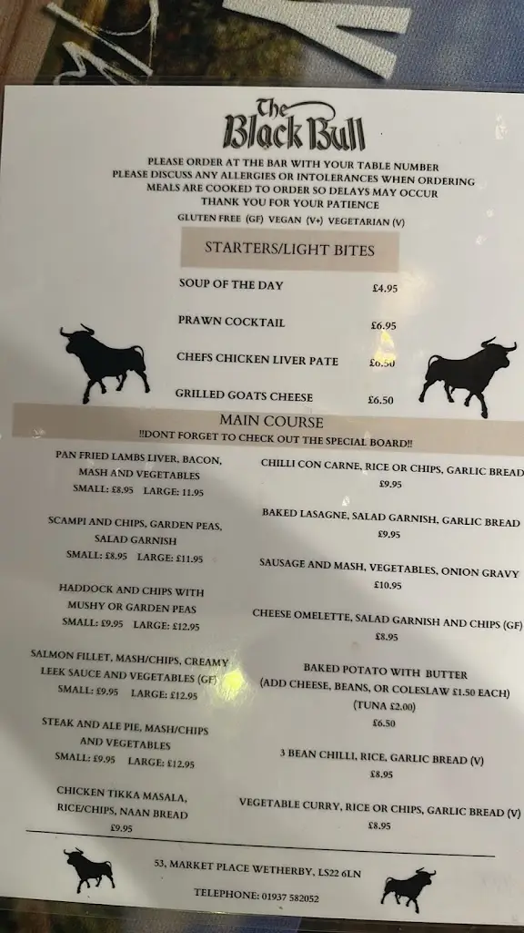 Menu_The Black Bull new owner_Wetherby_image_1