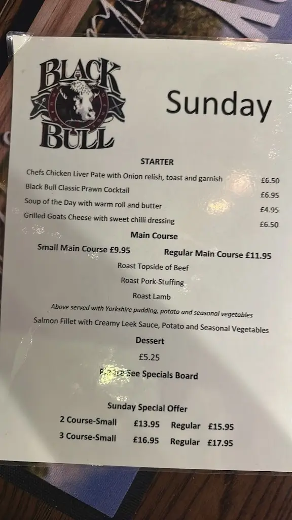 Menu_The Black Bull new owner_Wetherby_image_2