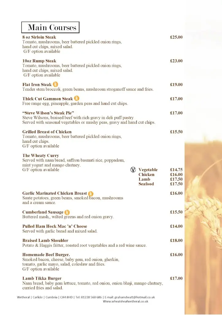 Menu_Wheatsheaf Inn_Wetheral_image_1