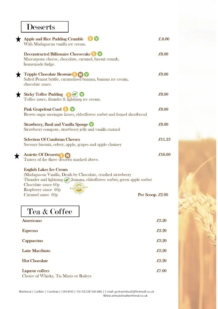 Menu_Wheatsheaf Inn_Wetheral_image_2
