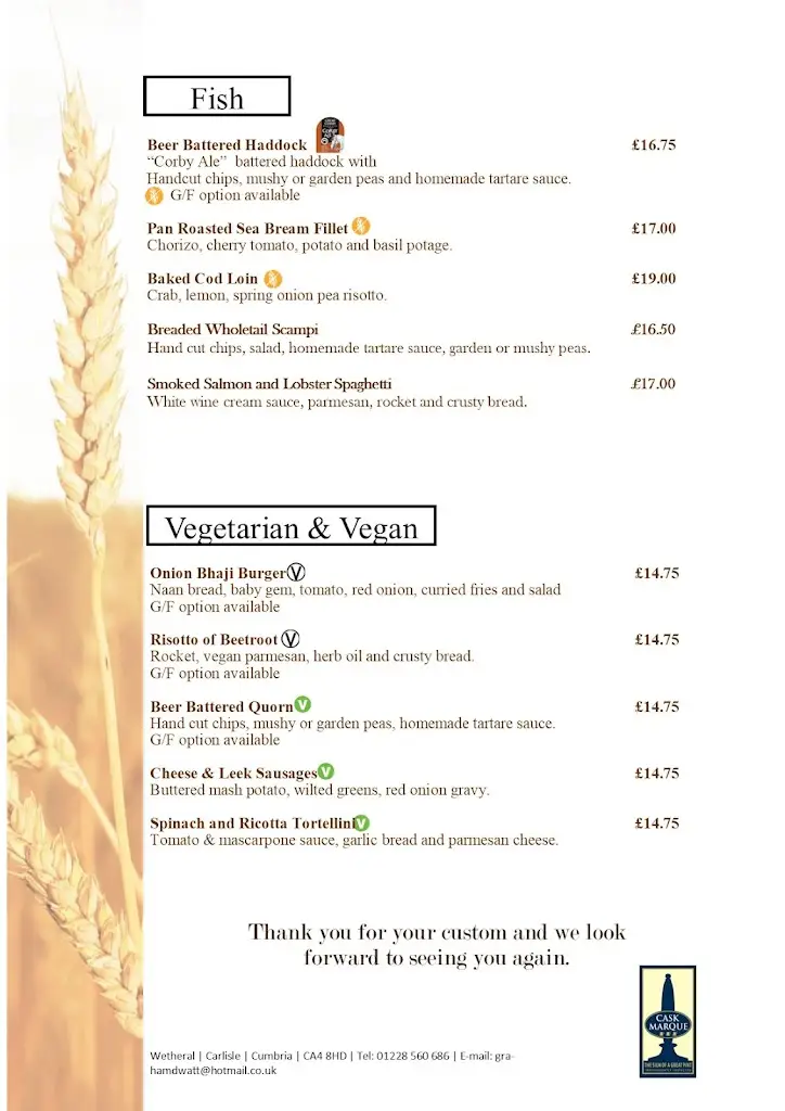 Menu_Wheatsheaf Inn_Wetheral_image_4