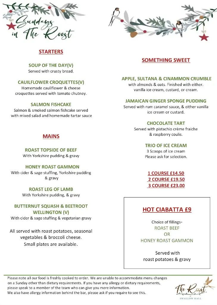 Menu_The Roost_Wheldrake_image_1