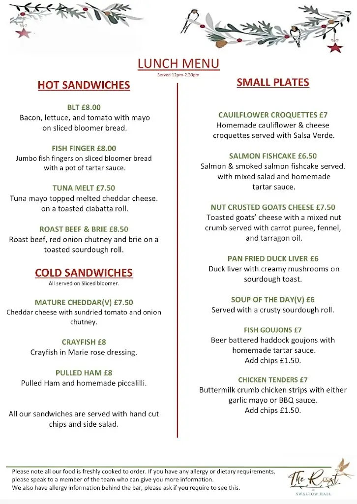 Menu_The Roost_Wheldrake_image_2