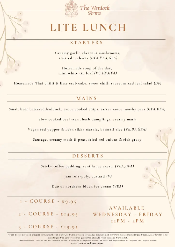 Menu_The Wenlock Arms_Wheldrake_immagine_2
