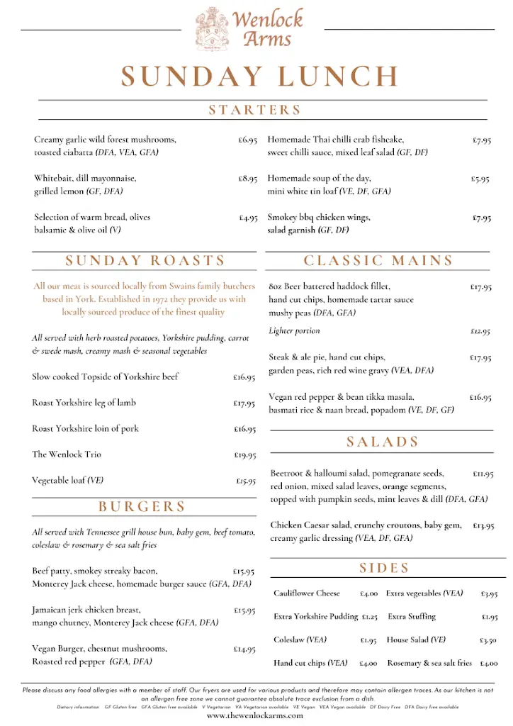 Menu_The Wenlock Arms_Wheldrake_immagine_4