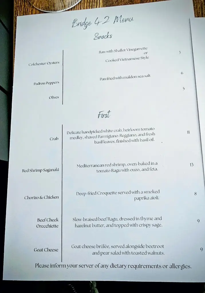 Menu_Bridge 42_Whaley Bridge_image_1