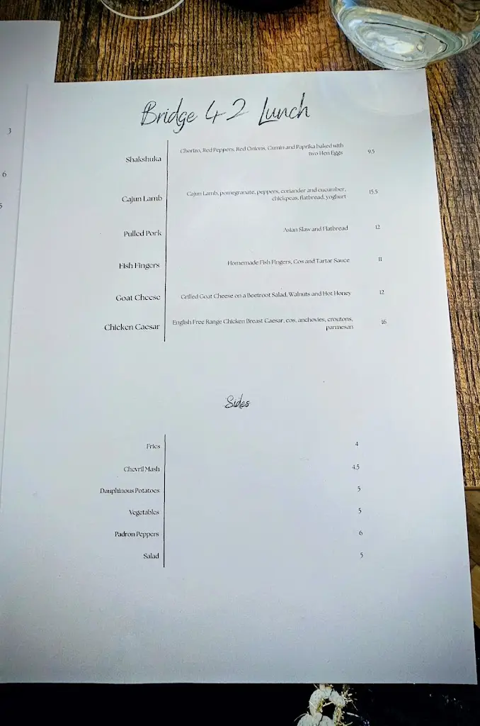 Menu_Bridge 42_Whaley Bridge_image_3