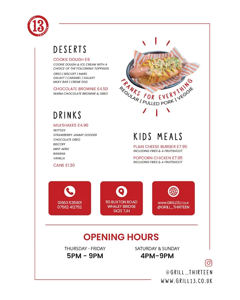 Menu_Grill thirteen_Whaley Bridge_image_1