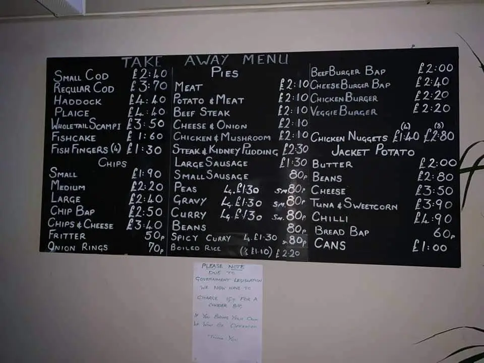 Menu_Frydays Cod & Cake_Whaley Bridge_image_4