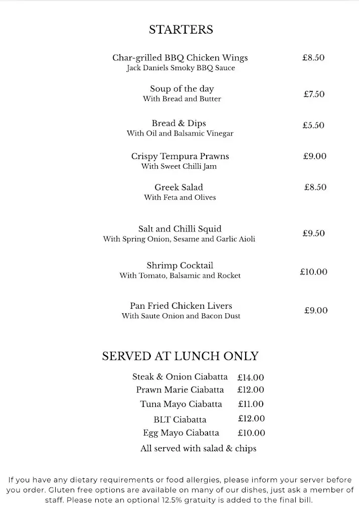 Menu_Restaurant at Red Lion Hotel, Whittlesford_Whittlesford_image_1