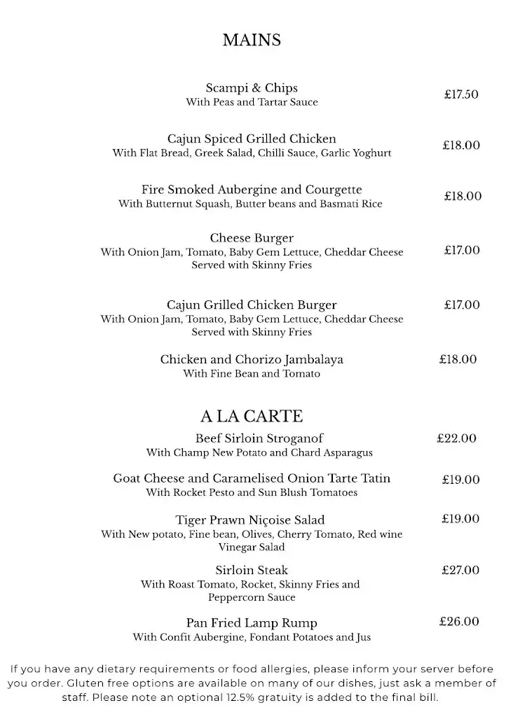 Menu_Restaurant at Red Lion Hotel, Whittlesford_Whittlesford_image_2