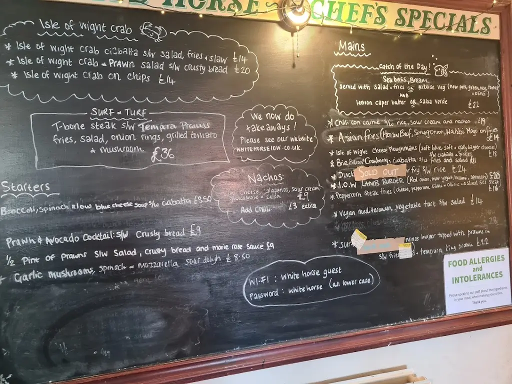 Menu_White Horse Inn_Whitwell_image_4