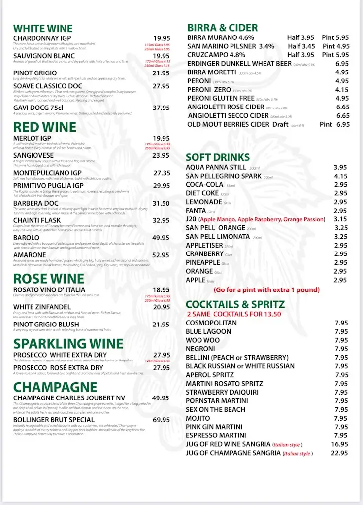 Menu_San Marino Italian Bar & Restaurant - Widnes_Widnes_image_2