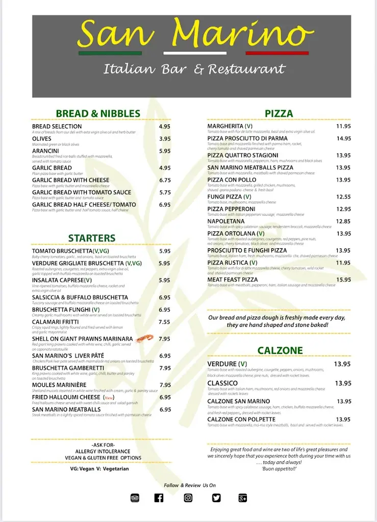 Menu_San Marino Italian Bar & Restaurant - Widnes_Widnes_image_3