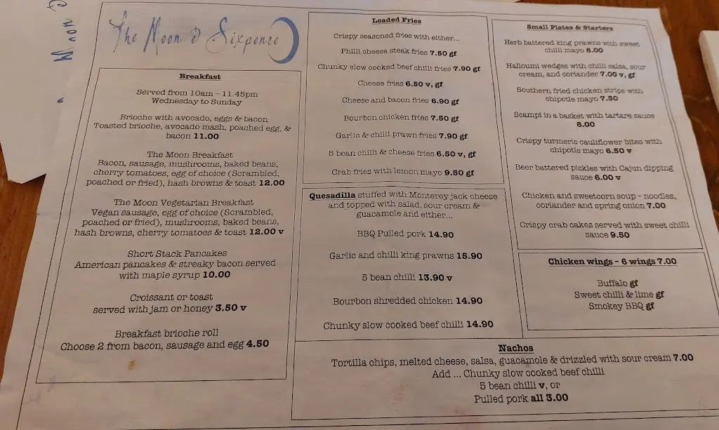 Menu_The Moon & Sixpence_Whitby_image_4