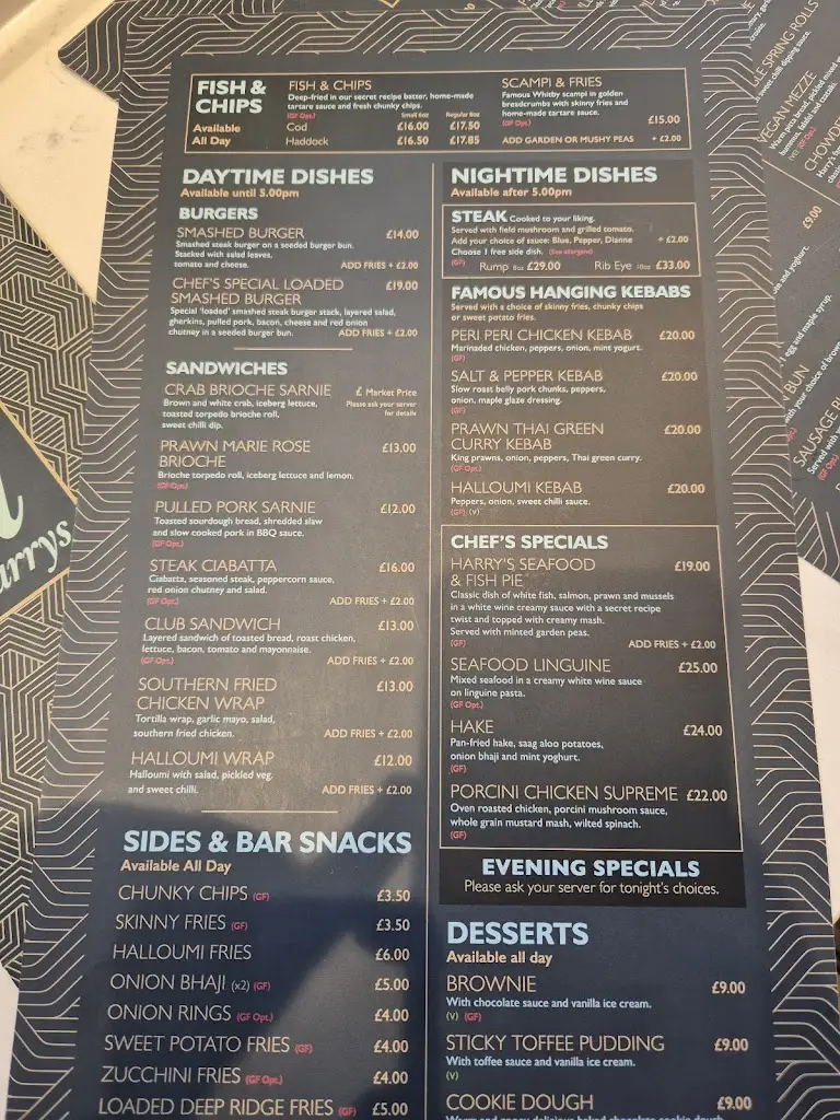 Menu_Harry's Lounge Bar & Brasserie_Whitby_immagine_3