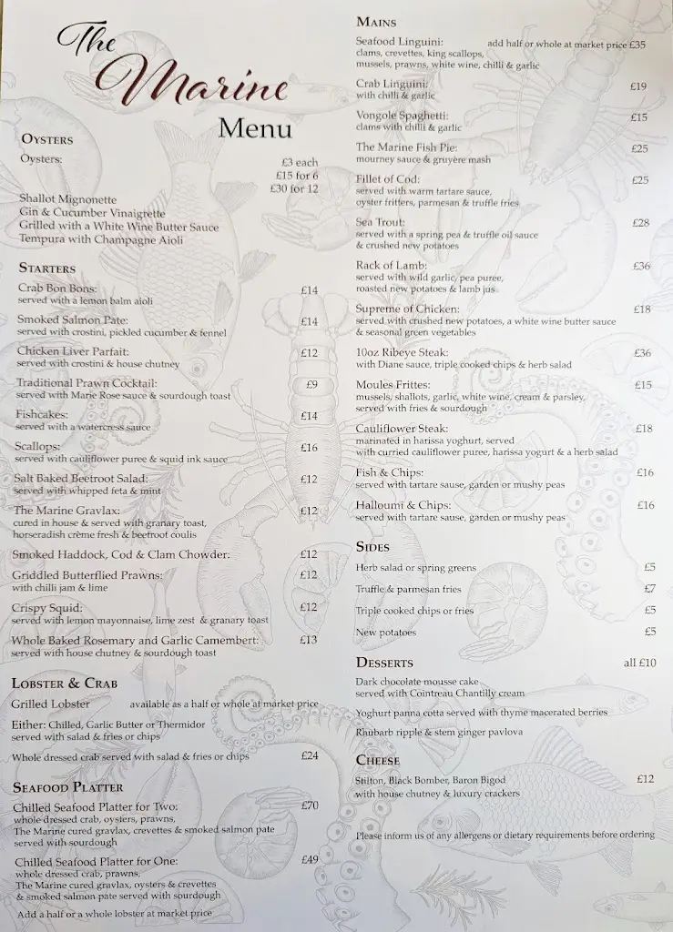 Menu_The Marine Bar & Restaurant_Whitby_image_1