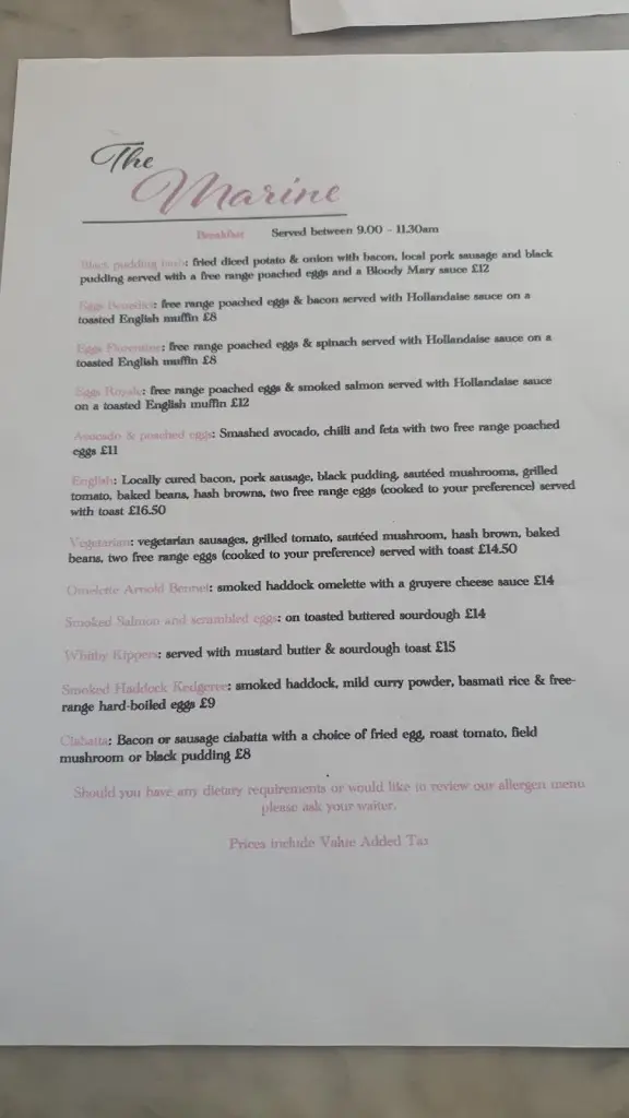 Menu_The Marine Bar & Restaurant_Whitby_image_4