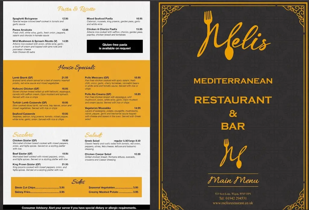 Menu_MELIS RESTAURANT WIGAN_Wigan_image_4