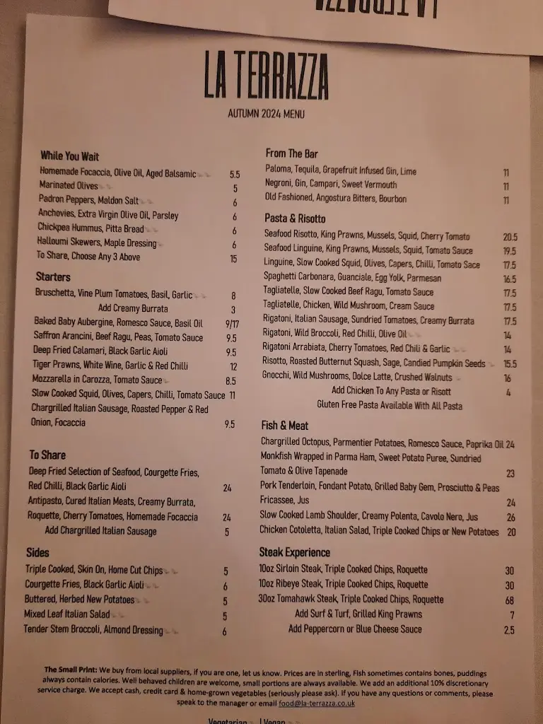 Menu_La Terrazza Bedford_Bedford_image_4