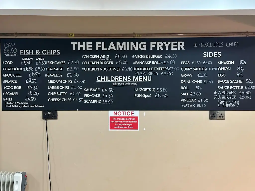 Menu_The Flaming Fryer Fish & Chips_Wickham Market_immagine_1