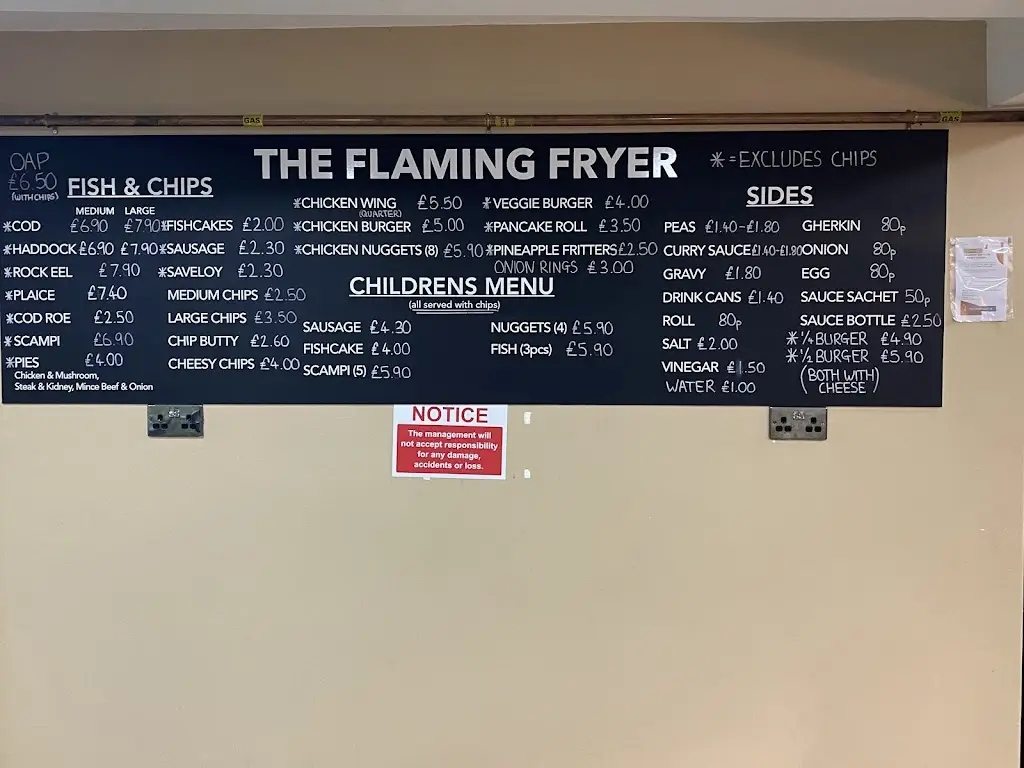 Menu_The Flaming Fryer Fish & Chips_Wickham Market_immagine_2