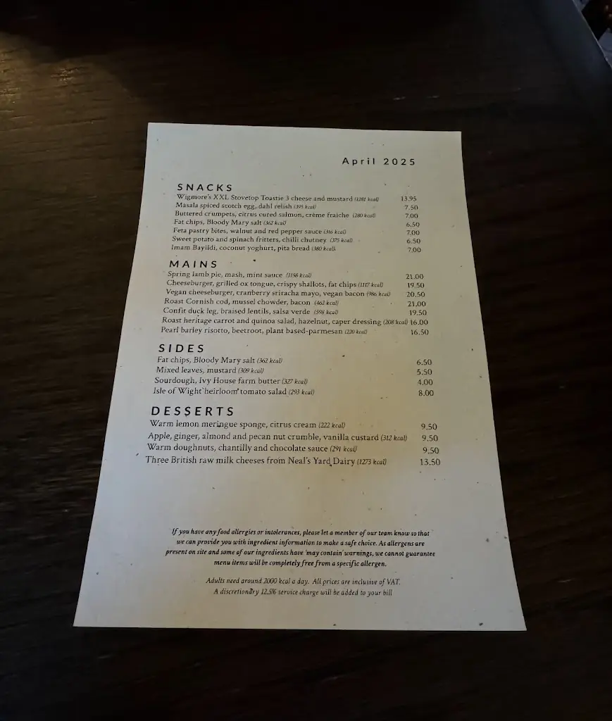 Menu_The Wigmore_Wigmore_image_3
