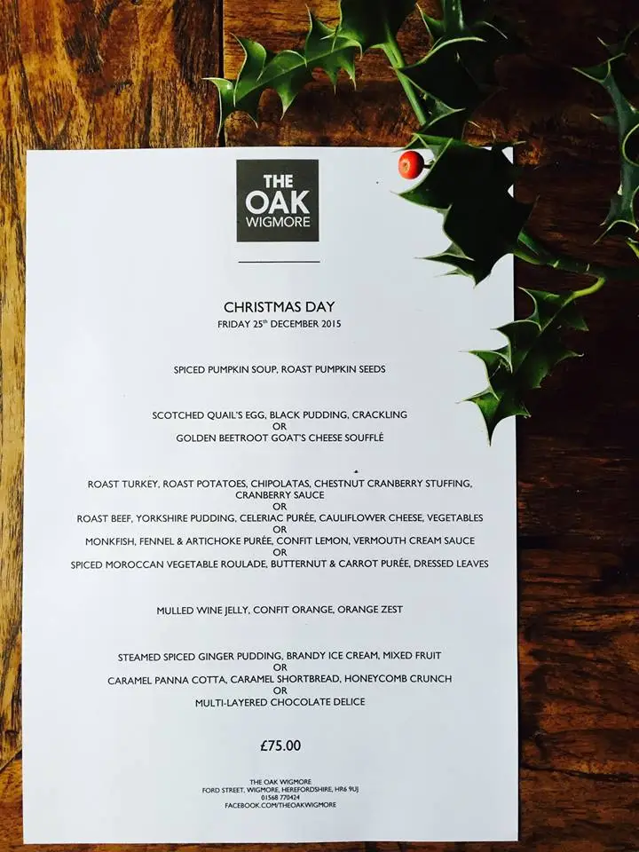 Menu_The Oak Wigmore_Wigmore_immagine_4