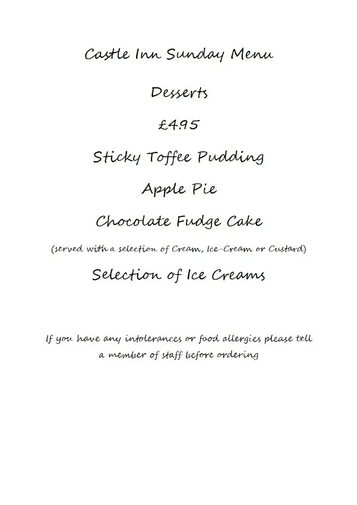Menu_The Castle Inn_Wigmore_image_1