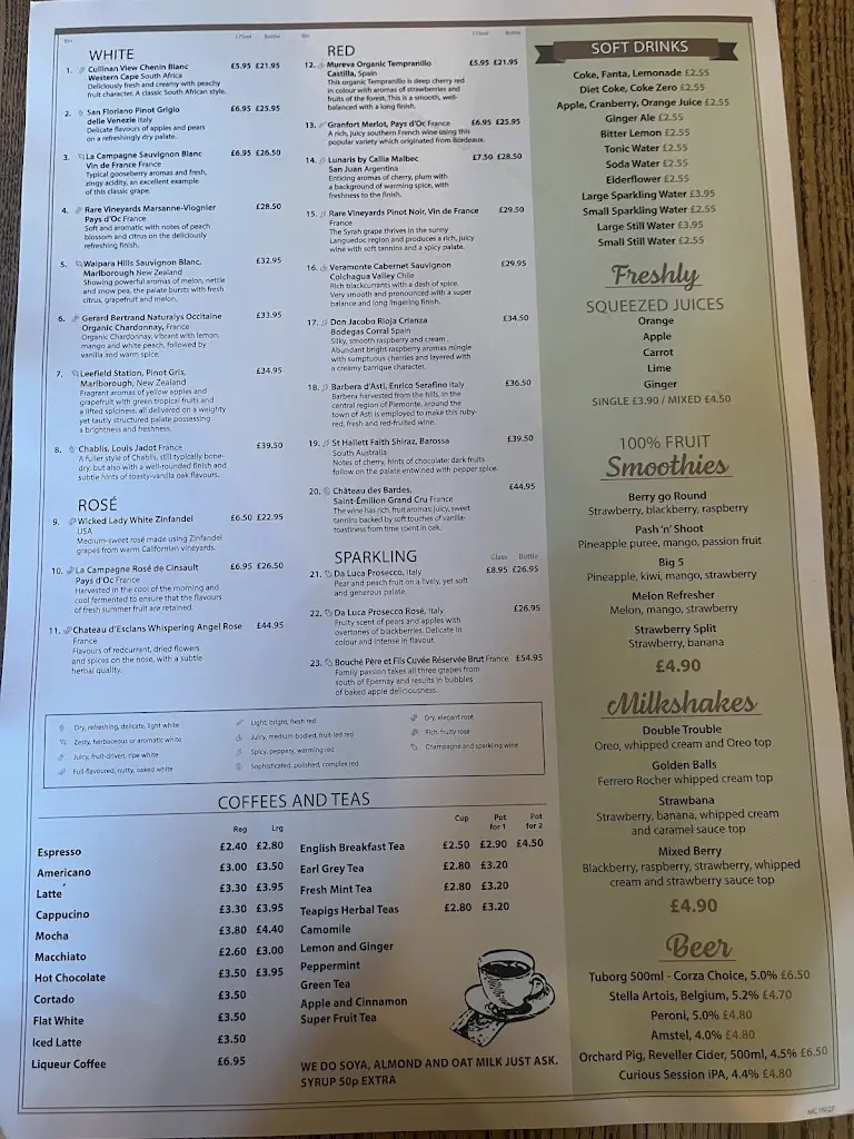 Menu_Corzâ Cafe Bar Restaurant_West Wickham_image_1