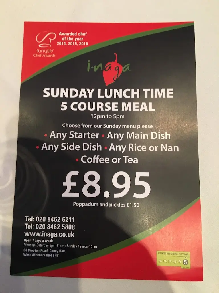 Menu_I-Naga_West Wickham_image_2