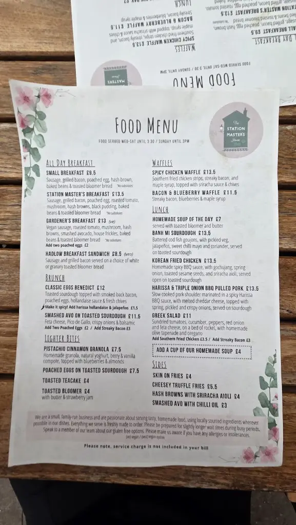 Menu_The Station Master's House_Willaston_image_1