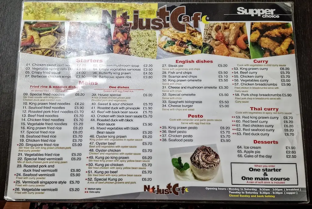 Menu_Not Just Cafe_Whittlesey_image_1