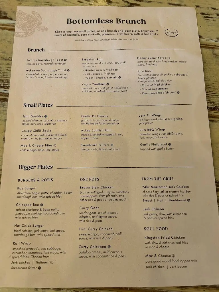 Menü_Turtle Bay Peterborough_Whittlesey_Bild_2