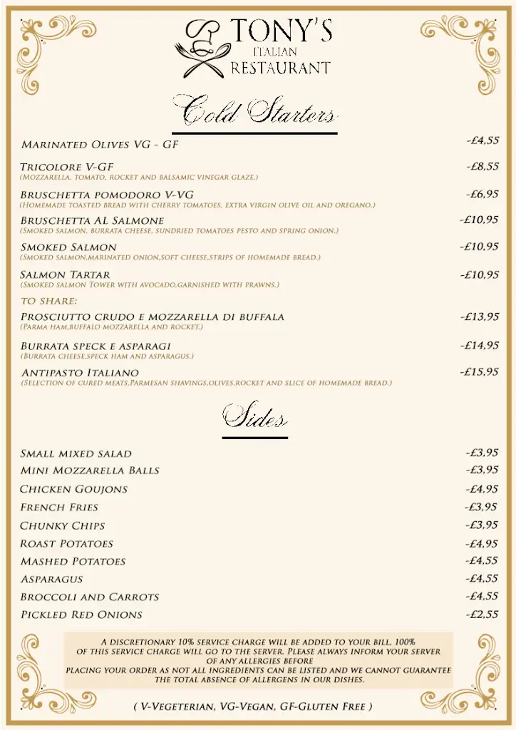 Menu_Tony's Italian Restaurant_Wickford_image_2