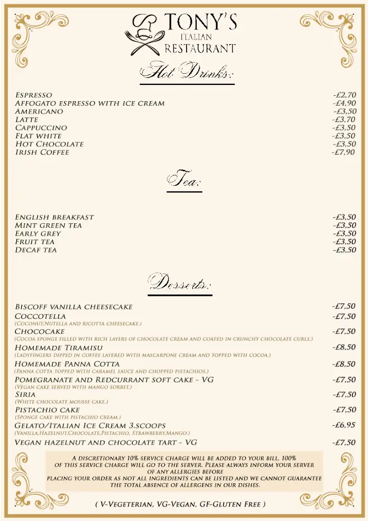 Menu_Tony's Italian Restaurant_Wickford_image_3