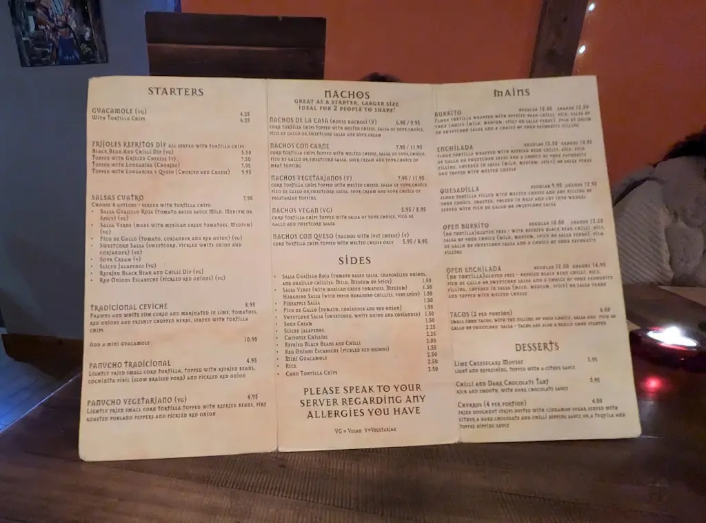 Menü_Mexican Kitchen_Wickford_Bild_2