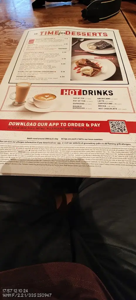 Menu_Downham Arms_Wickford_image_1