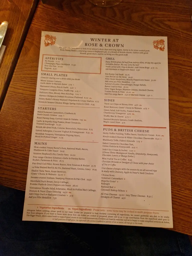 Menu_The Rose & Crown_Wilmcote_image_2