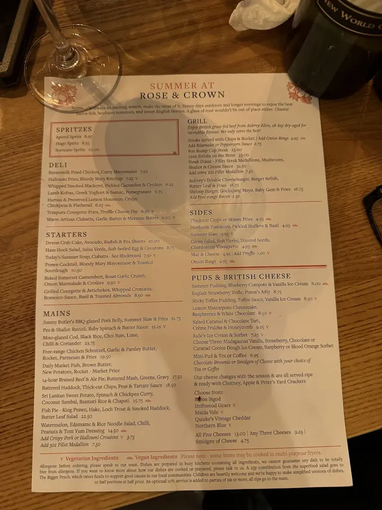 Menu_The Rose & Crown_Wilmcote_image_3