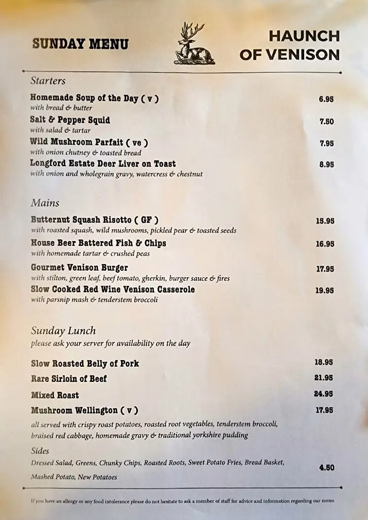 Menu_The Haunch Of Venison_Wiltshire_image_2