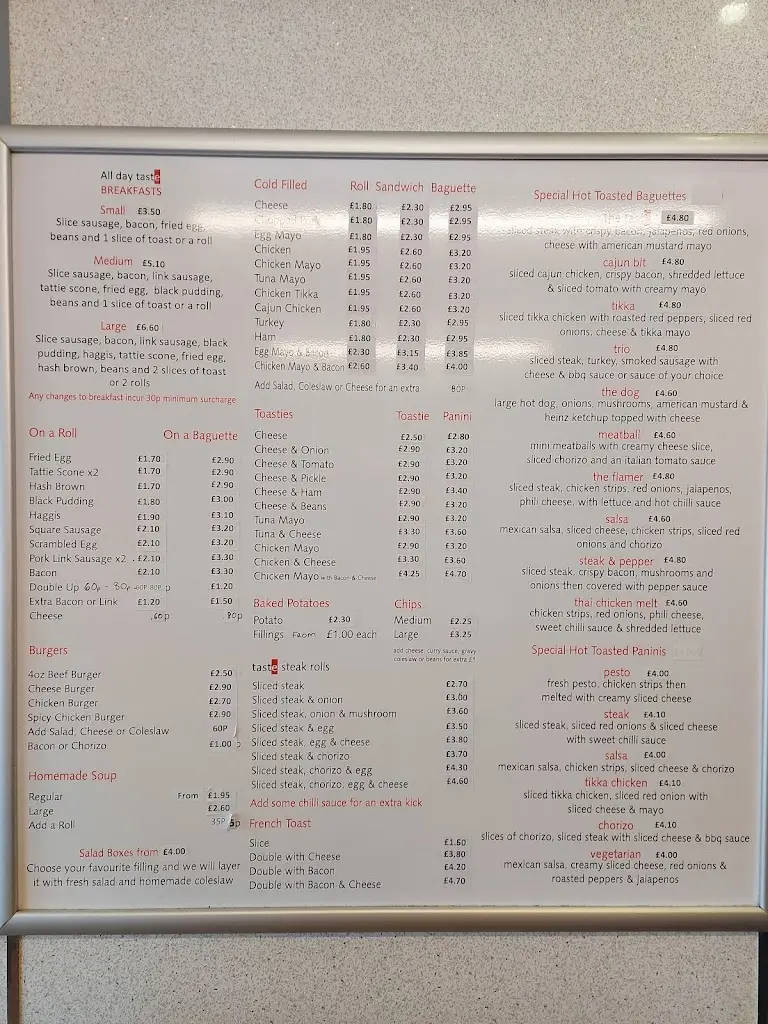 Menu_Taste Takeaway Cafe_Whitburn_image_1