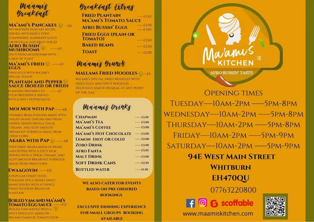 Menu_Ma'ami's Kitchen_Whitburn_image_1