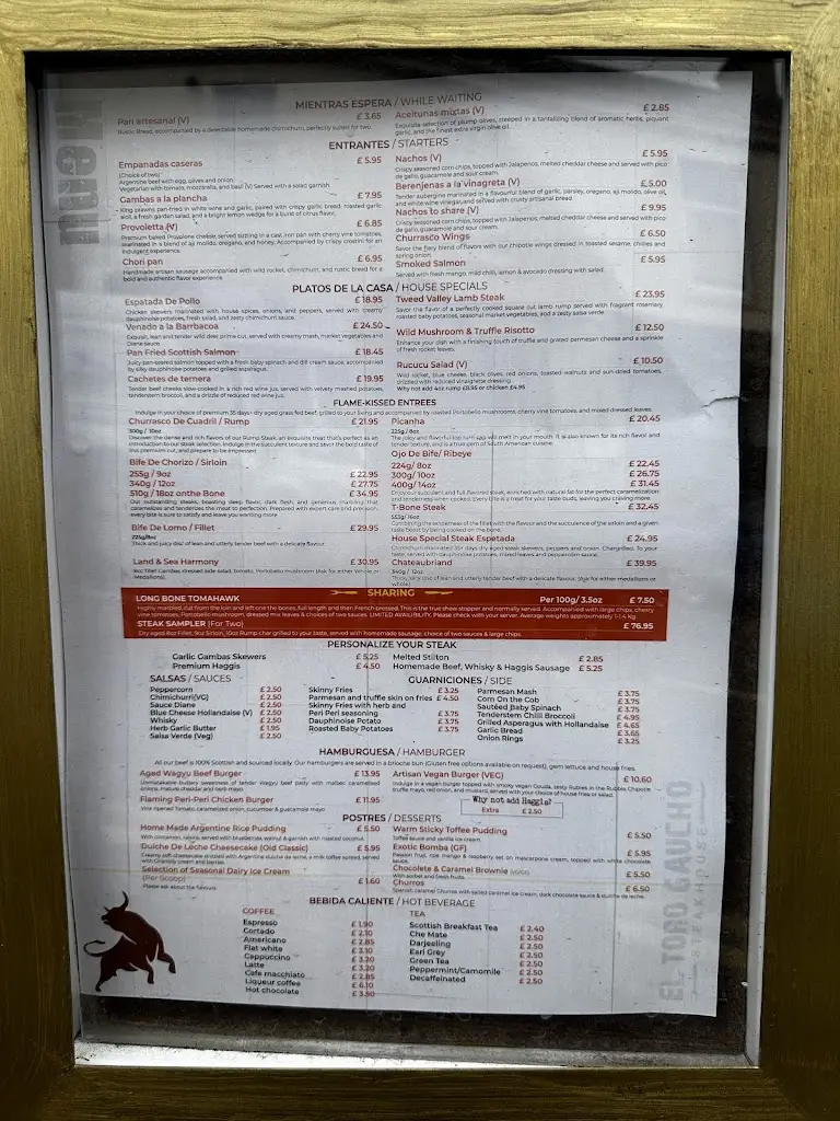 Menu_El Toro Gaucho - Bathgate_Whitburn_image_2