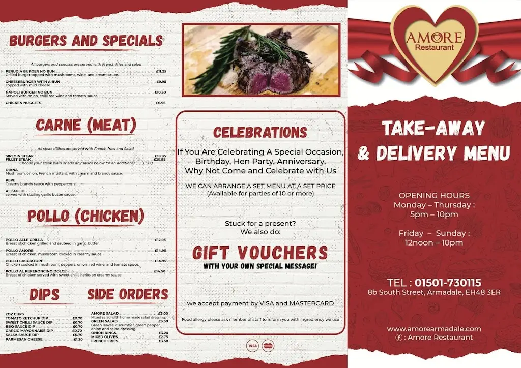 Menu_Amore Armadale_Whitburn_image_1