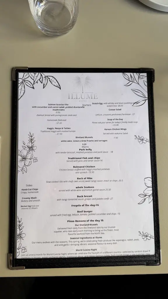 Menü_ILLUME BISTRO BATHGATE_Whitburn_Bild_1